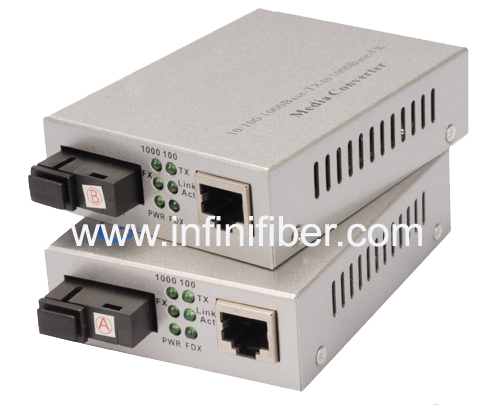 10 100 1000Base WDM Ethernet Media Converter